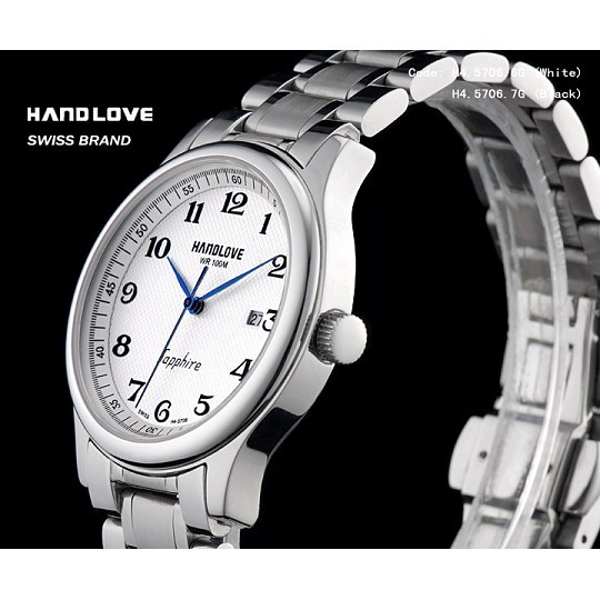 Handlove White Dial Imported Genuine Stainless Ste