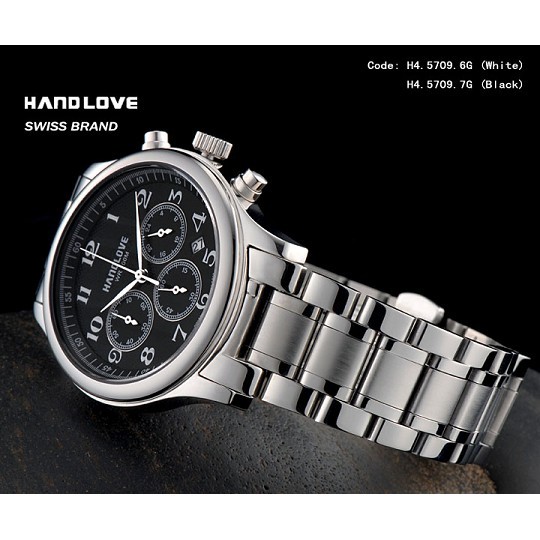 Handlove Black Dial Classic Design Men's Swiss Wat