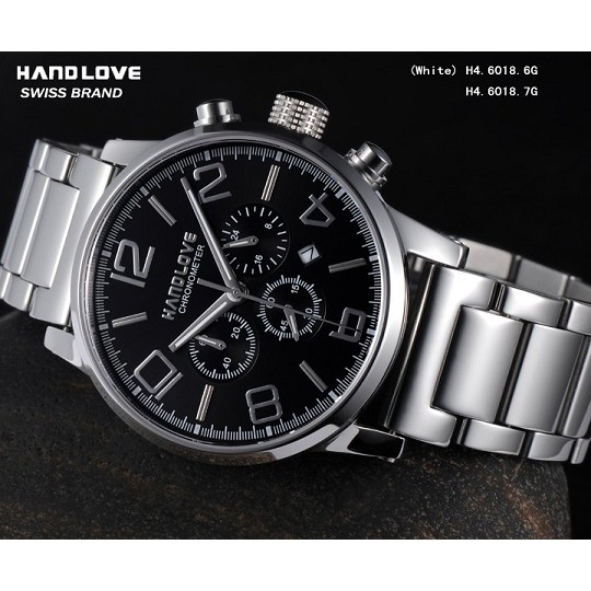 Handlove Professional Black Dial Men's Swiss Watch