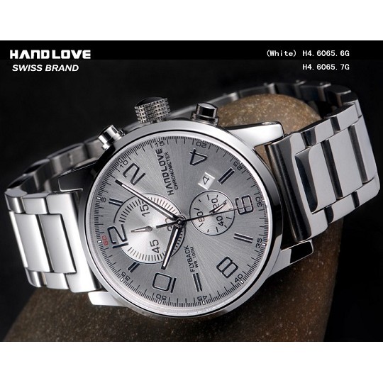 Handlove Stainless Steel Glossy White Dial Men's W