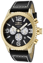 Men's Specialty Chronograph Black Dial 18K Gold Pl