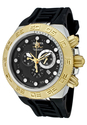 Men's Subaqua Chronograph Black Dial 18K Gold Plat