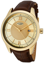 Men's Gold Dial Brown Genuine Leather