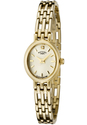 Women's White Austrian Crystal Ivory Dial Gold Ion