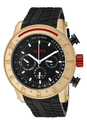 Men's Tread Black Dial Rose Gold Tone IP SS Case B