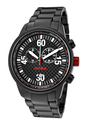 Men's Tech Chronograph Black Dial Black Ion Plated