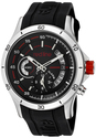 Men's Tech Alarm Black Dial Black Silicon