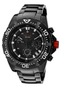 Men's Racer Chronograph Black Dial Black Ion Plate