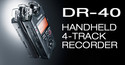 Tascam DR-40 Handheld 4-Track Portable Recorder - 