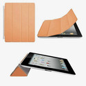 iPad 3 / 2  Slim Magnetic PU Beige Leather Smart C
