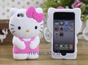 New Cute 3D Detachable Plastic Pink Hello Kitty Ca