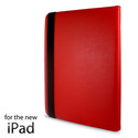NEW! iPad 3, 2 360 Rotating Red Leather Case Smart