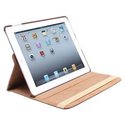  iPad 3, 2 360 Rotating Brown Leather Smart Cover 