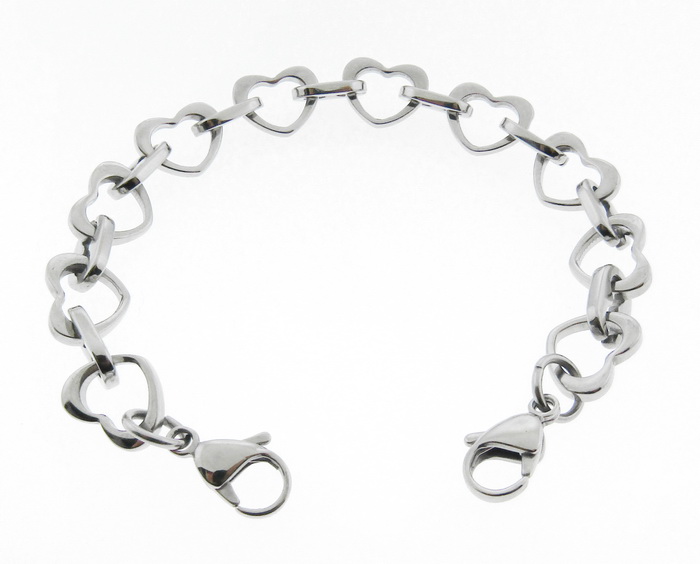 Medical Alert ID Heart Stainless Steel Replacement Bracelet , Watch Trendz