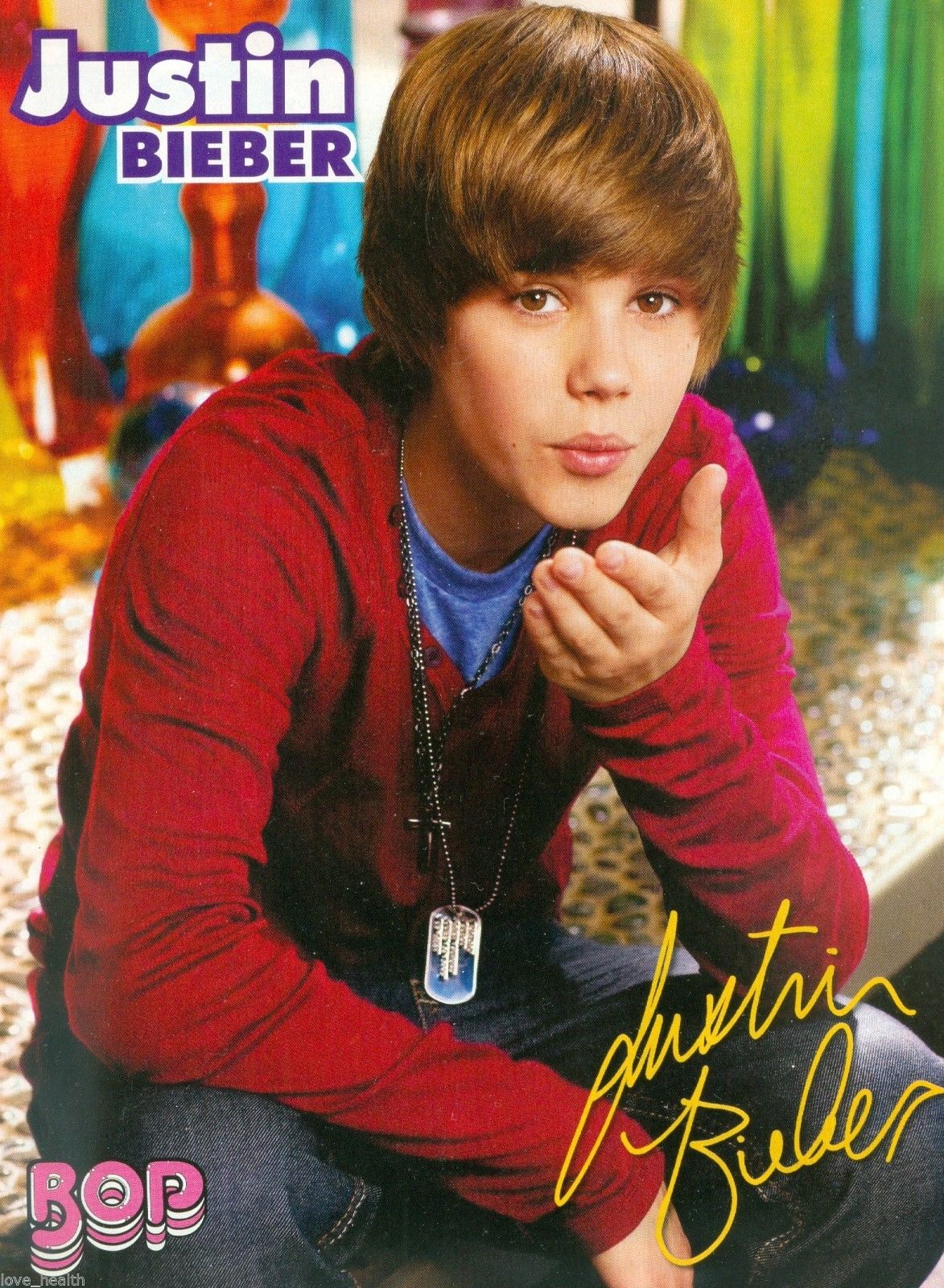 Love Health Justin Bieber Great Close Up 11 X 8 Magazine Pinup Poster