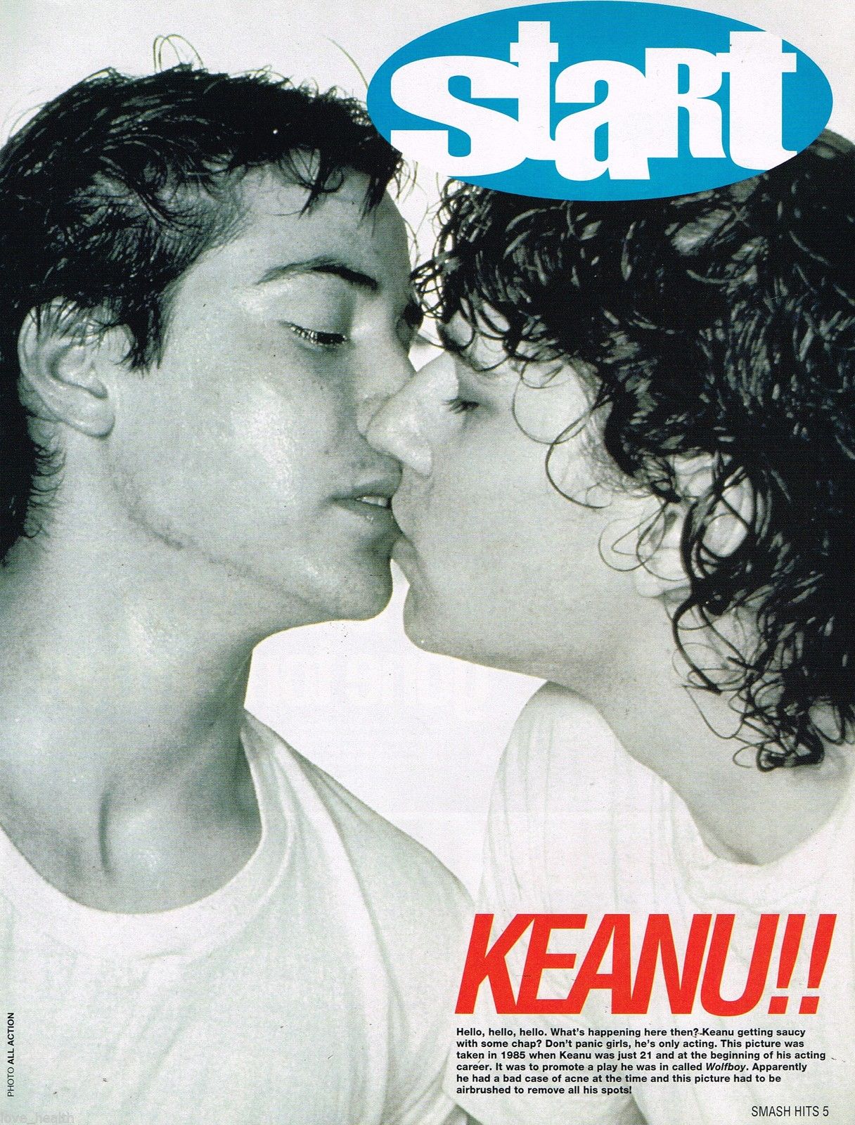 love_health : KEANU REEVES - kissing - CARL MAROTTE - TEEN BOY - WOLFBOY -  gay interest - 1984