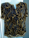 Vintage Laurence Kazar New York Beaded Top Sz L Si