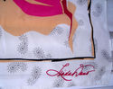 Large Gorgeous Pink Flowered Scarf White Paisley S