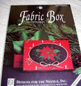 Poinsettia Cross Stitch Fabric Box Kit 18 Count Ai