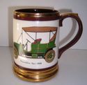 Mug Auto Franklin Car 1906 Goldtone Rim England Vi