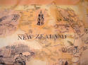 Scarf New Zealand Map Animals Culture Peach Chiffo