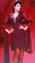 Pakistan/Indian Burgundy crinkle chiffon shirt 