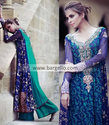 Pakistan Designer Tina Durrani Teal Blue Heloise L