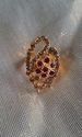 Indian Red Champagne Gold Stone Bridal Zarqonia Ri