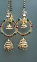 Gold Platted Cubic Stones Hoop Red Green &  Golden