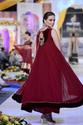 Pakistan Designer Chiffon Antique Ruby A-Line Velv