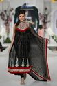 Pakistan Designer Chiffon Black A-line Red Velvet 