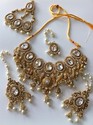 Indian 14k Gold Plated Bridal Necklace Earrings Ti