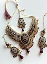 Indian 14k Partywear Multi-color Necklace Earrings