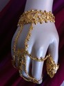 14K Gold Platted Bracelets Handwear Punja Ring Sal