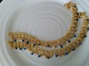 Indian Gold Plated Blue Beads Anklet Payal Bellyda