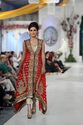 Pakistan Designer Banarsi Chiffon Red Gold Emblish