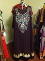 Pakistan Designer Purple Chiffon Georgette Silver 