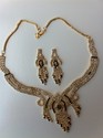 Indian Gold Plated Necklace Earrings Set Zarqonia 