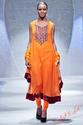 Pakistani Designer Chiffon Medium Orange With Maro