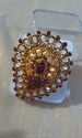 Indian Mauve Golden Bridal Zarqonia Ring Cover Fin