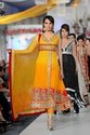 Pakistani Designer Dip Dyed Amber Orange Red Chiff