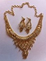 Indian 14ct Gold Platted Jewellery Set V Style Asi