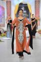 Pakistan Designer Dark Coral With Black Long Shirt