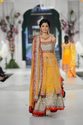 Pakistan Designer Light Amber Sharara Deep Red & S