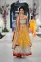 Pakistan Designer Light Amber Sharara Deep Red & S