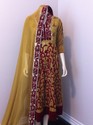 Pakistan Designer Olive Green Maroon Velvet Dubai 