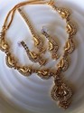 14ct Indian Gold Platted Necklace Set Exclusive Ea