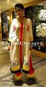 Pakistani Offwhite Red Designer Outfit Couture New