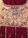 Pakistan Maroon Peach Georgette Beads Stone Outfit