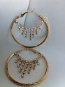 14ct Gold Platted Cubic Zarqonia Earrings Stones H